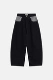 Wellington check balloon cotton pants