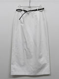 [Belt SET] Cotton H-line Long Skirt