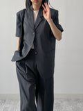 Log 3 Button Overfit Half Jacket