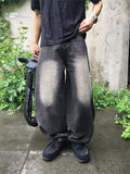 Ramie Brush Balloon Denim Pants