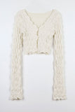 Wavy foam cardigan