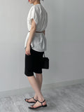 Span incision biker shorts