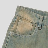 D-Ring Sand Washed Bermuda Denim