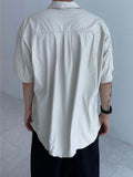 S/S Vegan Light Leather Half Shirt