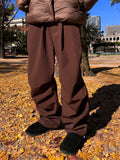 Essential brushed nylon parachute pants