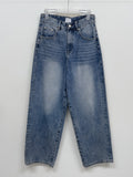 [unisex] 515 cat-washed wide denim pants