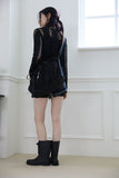 Damage Sleeveless Cardigan Set