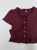 Lily Frill Short Sleeve Blouse