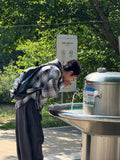 Nomad shirring check shirt