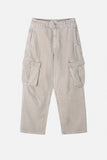Vintage washed dyeing cargo wide pants