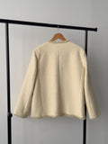 Pocket Fringe Half Tweed Jacket