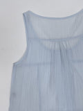 Somi See-through Frill Sleeveless Blouse