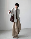 Cinnamon Loose Striped Shirt