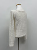 Shirring Fur Off-Shoulder T-Shirt