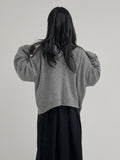 Lambswool V-Neck Cropped Cardigan