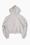 Terry crop sweat hood zip-up