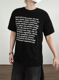 Text printed short sleeve T-shirt