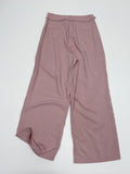 Strap Two-Tuck Long Wide Slacks