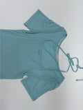 Halter Bustier Short Sleeve T-Shirt