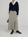 Lizzo banding slit long skirt