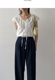 Yuke String Crop Blouse