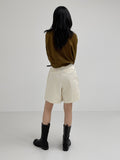 Lip pocket cotton shorts pants