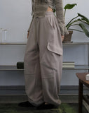 Fleece banding cargo pants