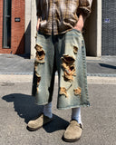 Vintage Destroyed Bermuda Denim
