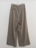 [Summer ver.] T-shirt with double-pleated long wide slacks