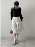 Beans Off-Shoulder Crop Blouse