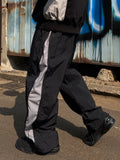 Side Zipper Nylon String Pants
