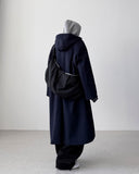 Evelyn Wool Hood Coat