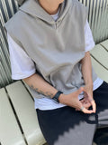 Sweat hooded vest