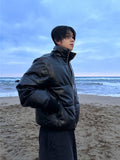 West High Neck Leather Bomber