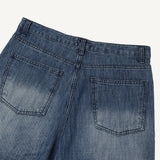 Brushed Slub Wide Denim Pants