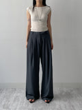 Log High Waist Wide Slacks