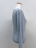 Wave pleated see-through T-shirt