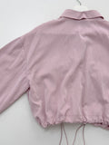 Two Pocket String Crop Shirt