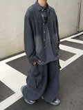 Gradation Washed Denim Shirt