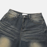 Vintage Sand Crease Bermuda Denim