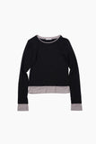 Modal two-tone layered long sleeves