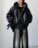 Keysia Fur Leather Jumper