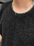 Bind Stitch Muscle-Fit Short Sleeve Knit