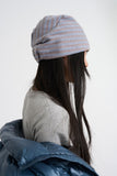 Veillon stripe bandana beanie