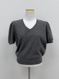 [wool100%] Matilda V-neck half knit