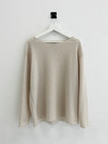SS Cutting Thin Linen Knit T-Shirt