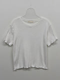 Wave Punching Ribbed Short Sleeve T-Shirt