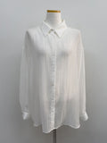 Wrinkle See-through Oversized Shirt