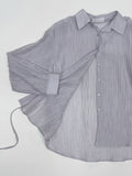 Pleated Strap Loose Fit Blouse