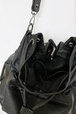 black bucket backpack